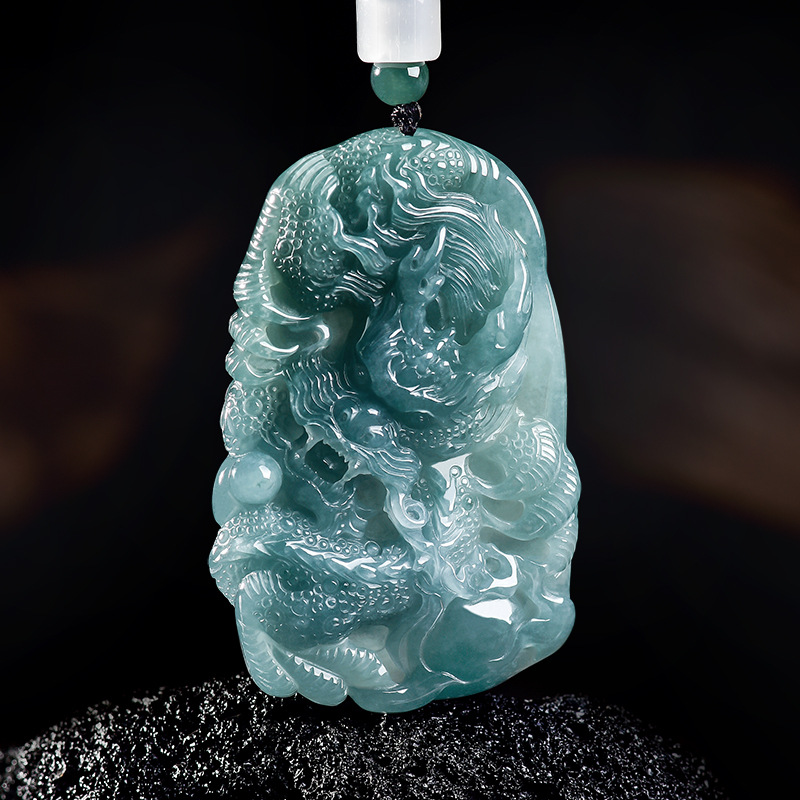 Natural Burmese Jadeite Dragon - Women Fashion Designers recension och pris