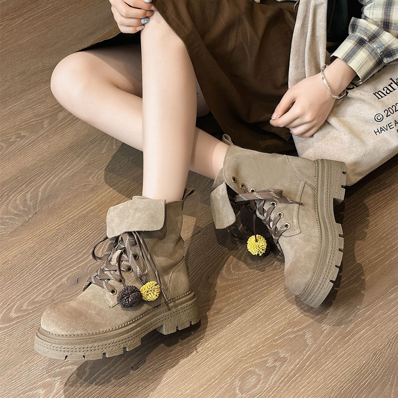Autumn Faux Suede Ankle Boots  - Women'S Fashion Riding Boots recension och pris