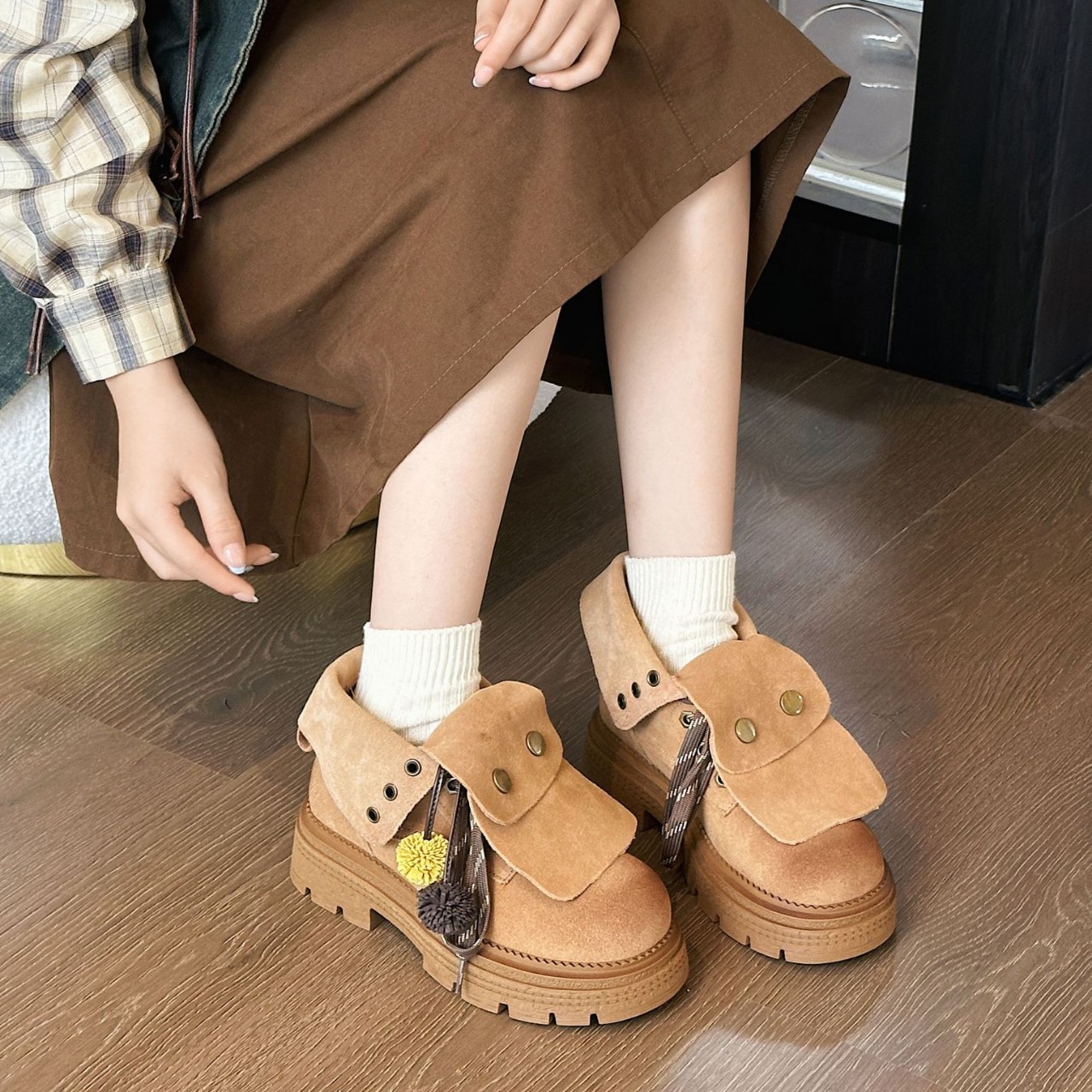 Autumn Faux Suede Ankle Boots  - Women'S Fashion Riding Boots recension och pris