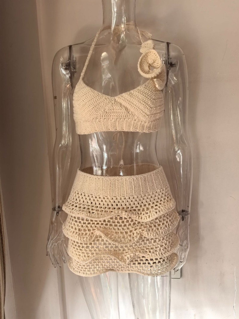 Women Hand Crochet Knitted Ruf - V Neck Cami Top recension och pris