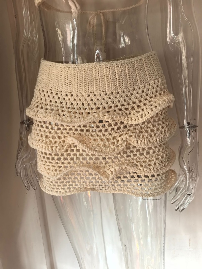 Women Hand Crochet Knitted Ruf - V Neck Cami Top recension och pris