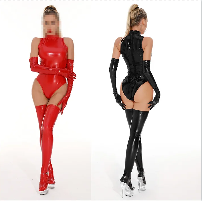 Handmade Sexy Natural Latex Sl - Sleeveless Jumpsuit recension och pris