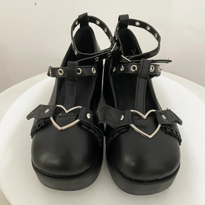 New Sweet Heart Buckle Wedges  - Women Fashion Store recension och pris