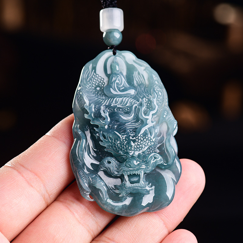 Natural Burmese Jadeite Dragon - Women Fashion Designers recension och pris