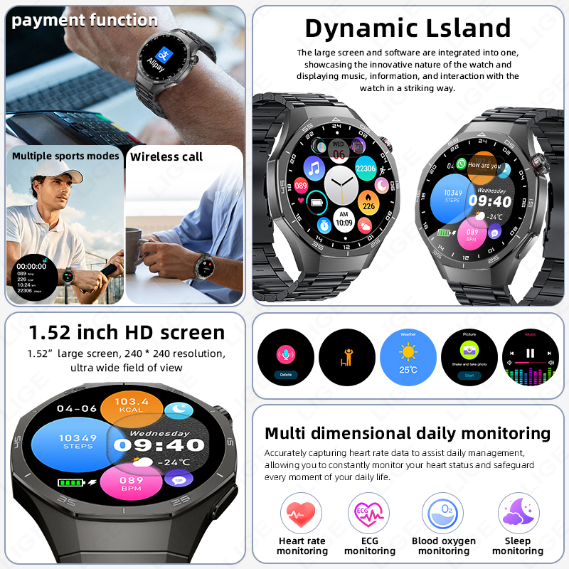 LIGE ECG Smart Watch For Andro - Women Fashion Zone recension och pris