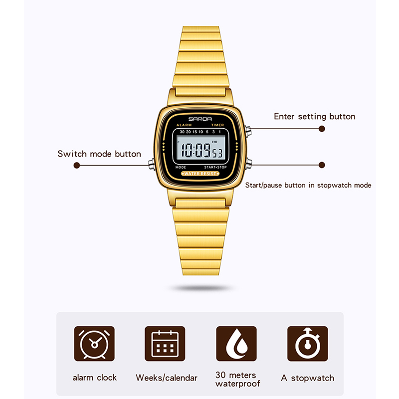 SANDA Women Golden Classic Qua - Women Fashion Zone recension och pris