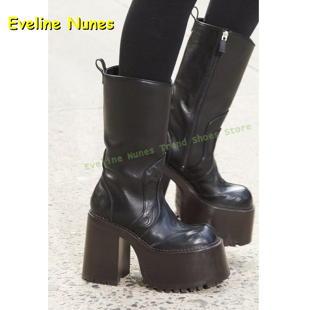 Embroidery Platform Knee High  - Women'S Fashion Knee High Boots recension och pris