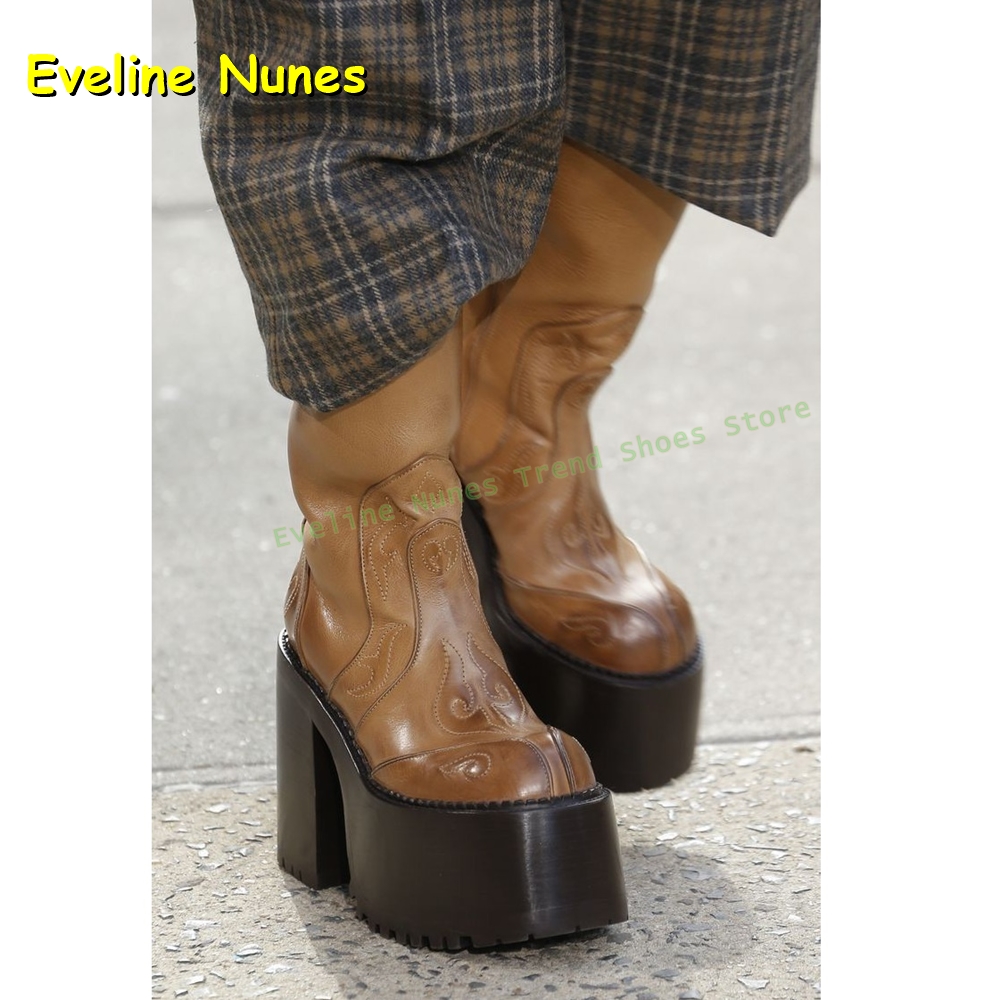 Embroidery Platform Knee High  - Women'S Fashion Knee High Boots recension och pris