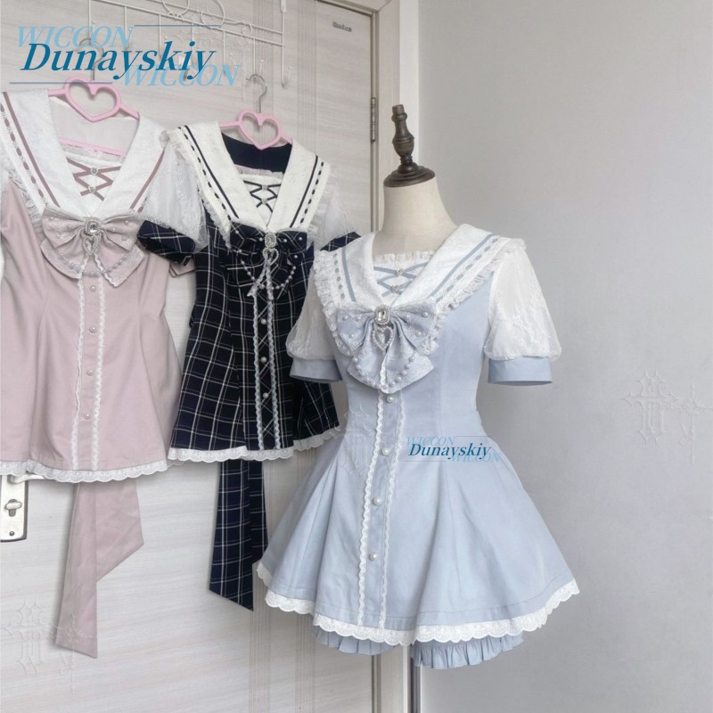 Sailor Collar Dress Set Lace B - Sleeveless Jumpsuit recension och pris
