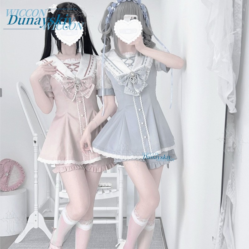 Sailor Collar Dress Set Lace B - Sleeveless Jumpsuit recension och pris