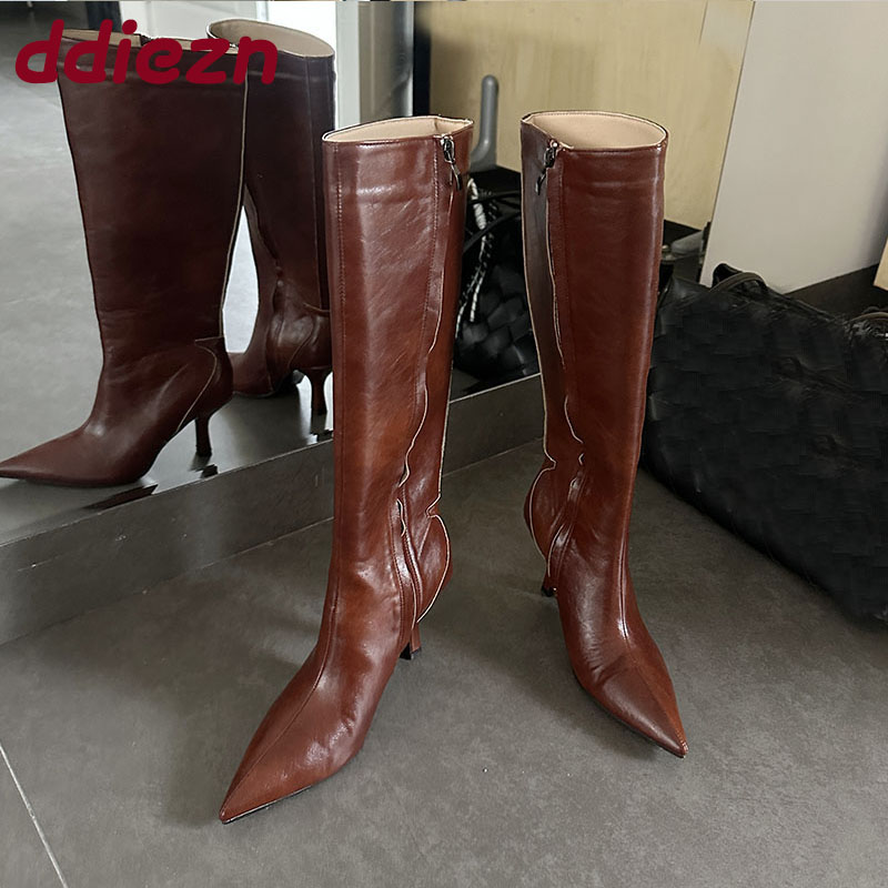 Fashion Pointed Toe Ladies Kne - Women'S Fashion Knee High Boots recension och pris