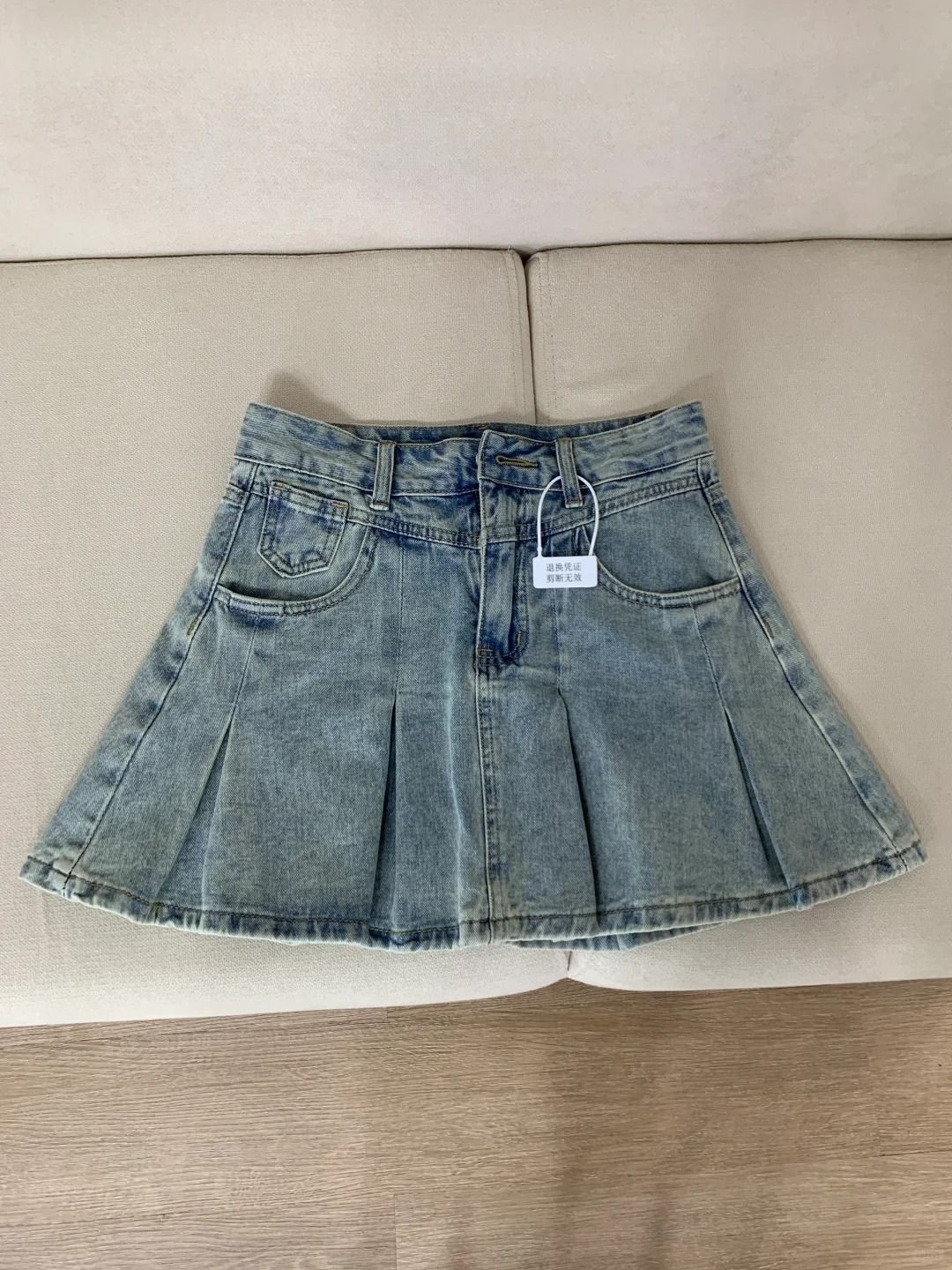 Women High Waist Denim Pleated - Women Fashion Jeans recension och pris