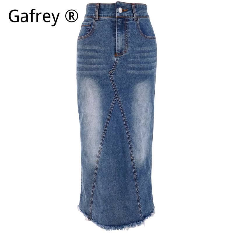 Women Denim Midi Skirt High Wa - Women Fashion Jeans recension och pris