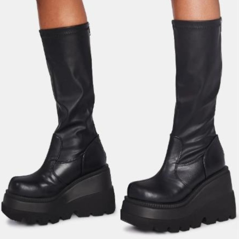 Women's Platform Boots Punk Mi - Women'S Fashion Knee High Boots recension och pris