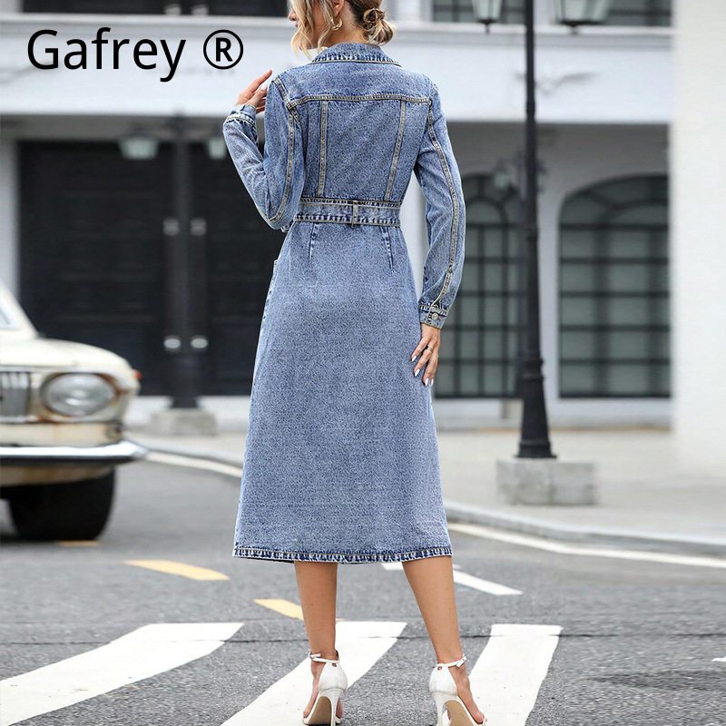 Women Long Sleeve Denim Dress  - Women Fashion Jeans recension och pris