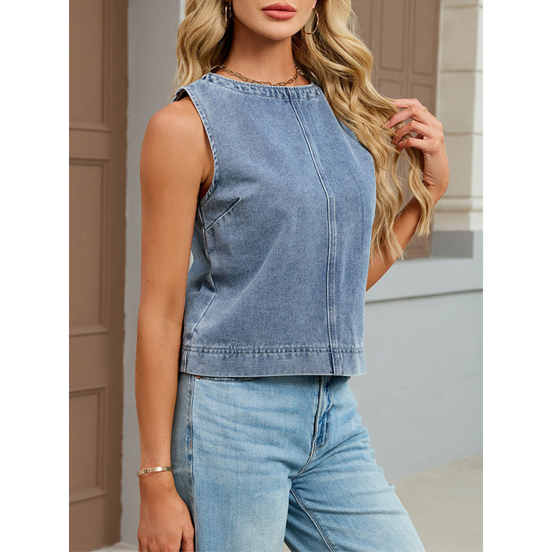 Benuynffy Casual Round Neck De - Women Fashion Jeans recension och pris