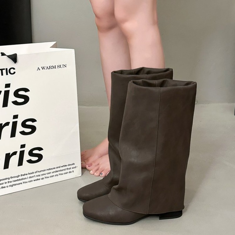 2026 New Square Head Vintage F - Women'S Fashion Knee High Boots recension och pris