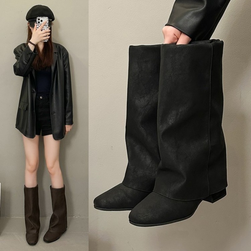 2026 New Square Head Vintage F - Women'S Fashion Knee High Boots recension och pris