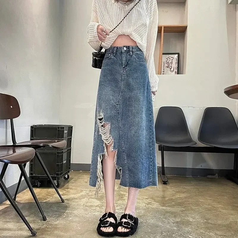Women's Denim Skirt High Waist - Women Fashion Jeans recension och pris
