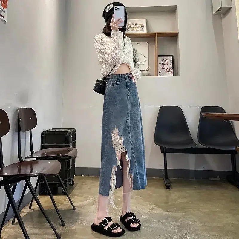 Women's Denim Skirt High Waist - Women Fashion Jeans recension och pris