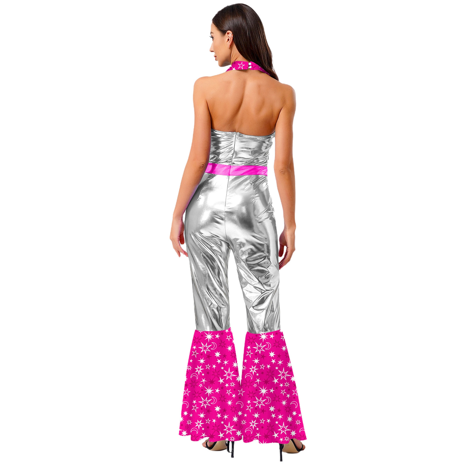 Women 70s 80s Disco Vintage Ju - Sleeveless Jumpsuit recension och pris