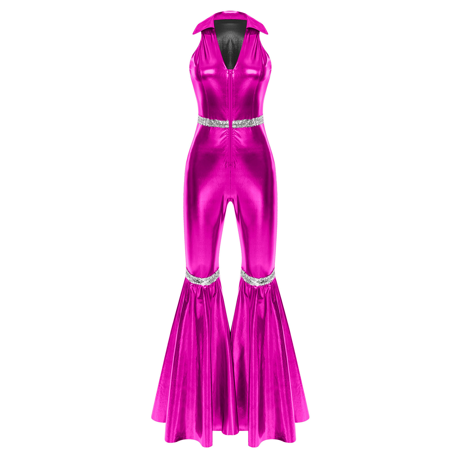 Women 70s Disco Bodysuit Hallo - Sleeveless Jumpsuit recension och pris