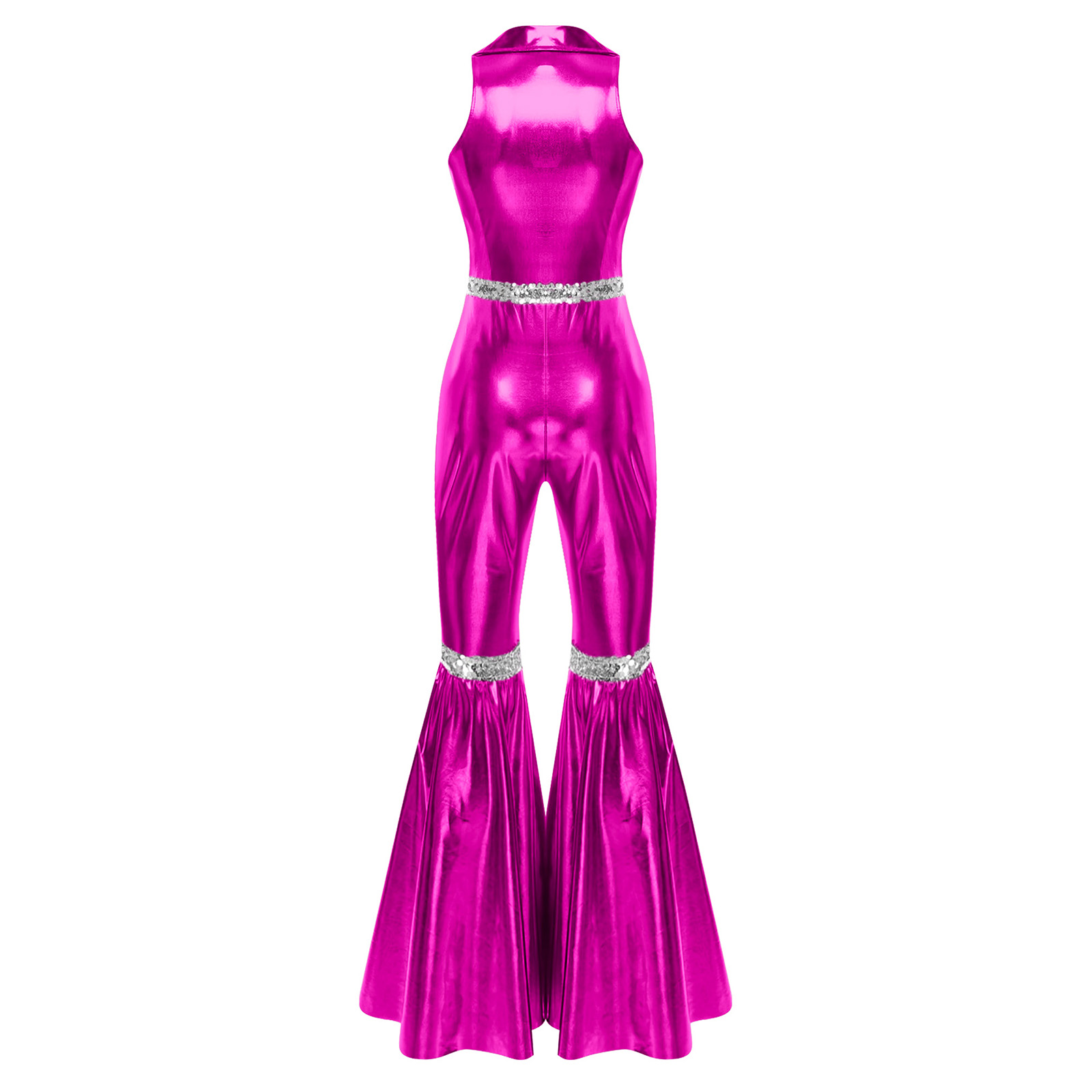 Women 70s Disco Bodysuit Hallo - Sleeveless Jumpsuit recension och pris