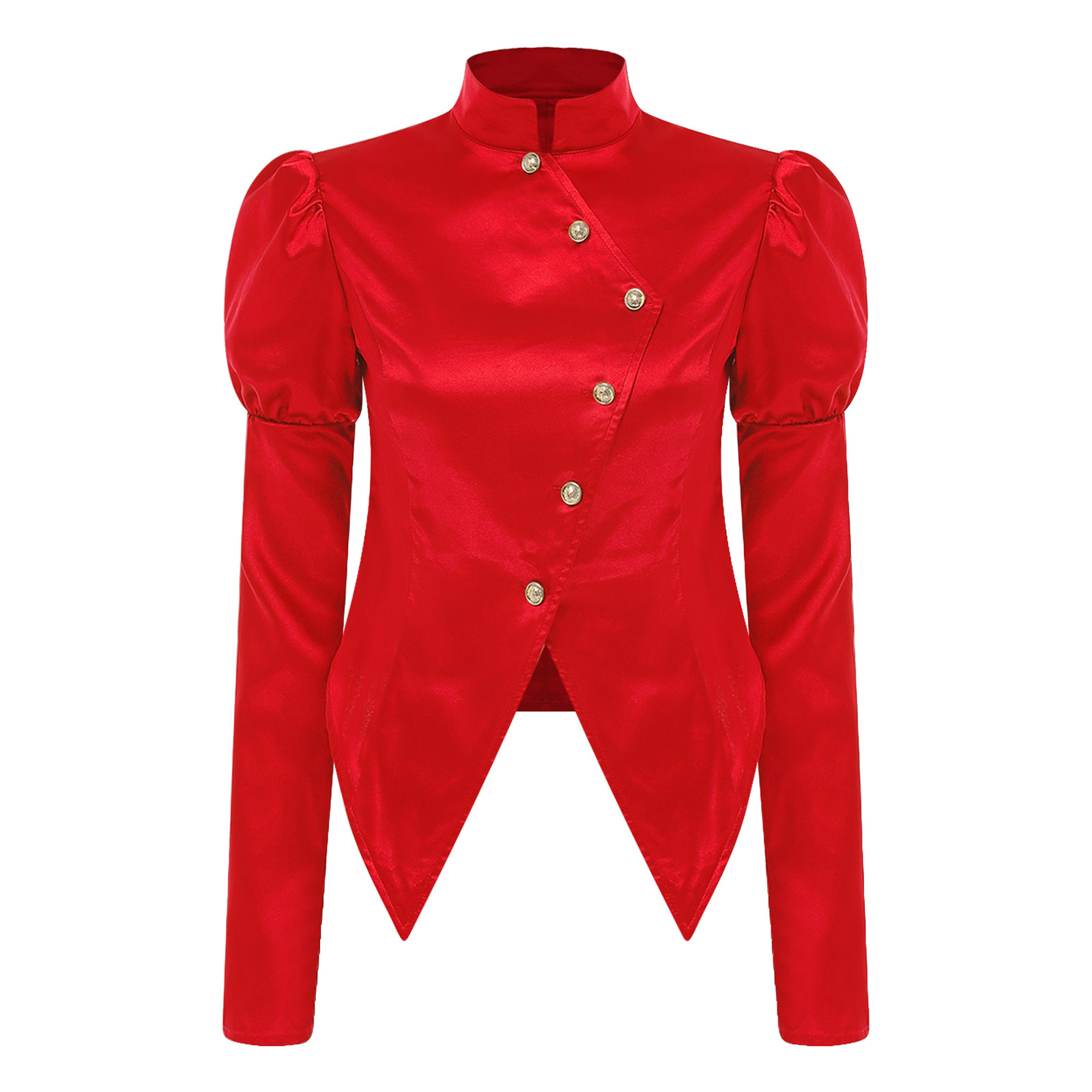 Women Victorian Tops Button Sa - Asymmetric Top Women recension och pris