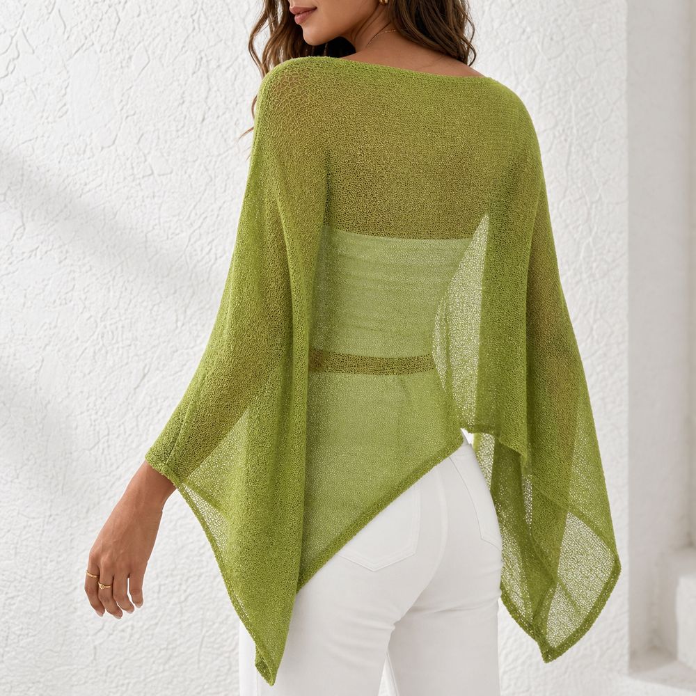 Stylish Off Shoulder Poncho To - Asymmetric Top Women recension och pris