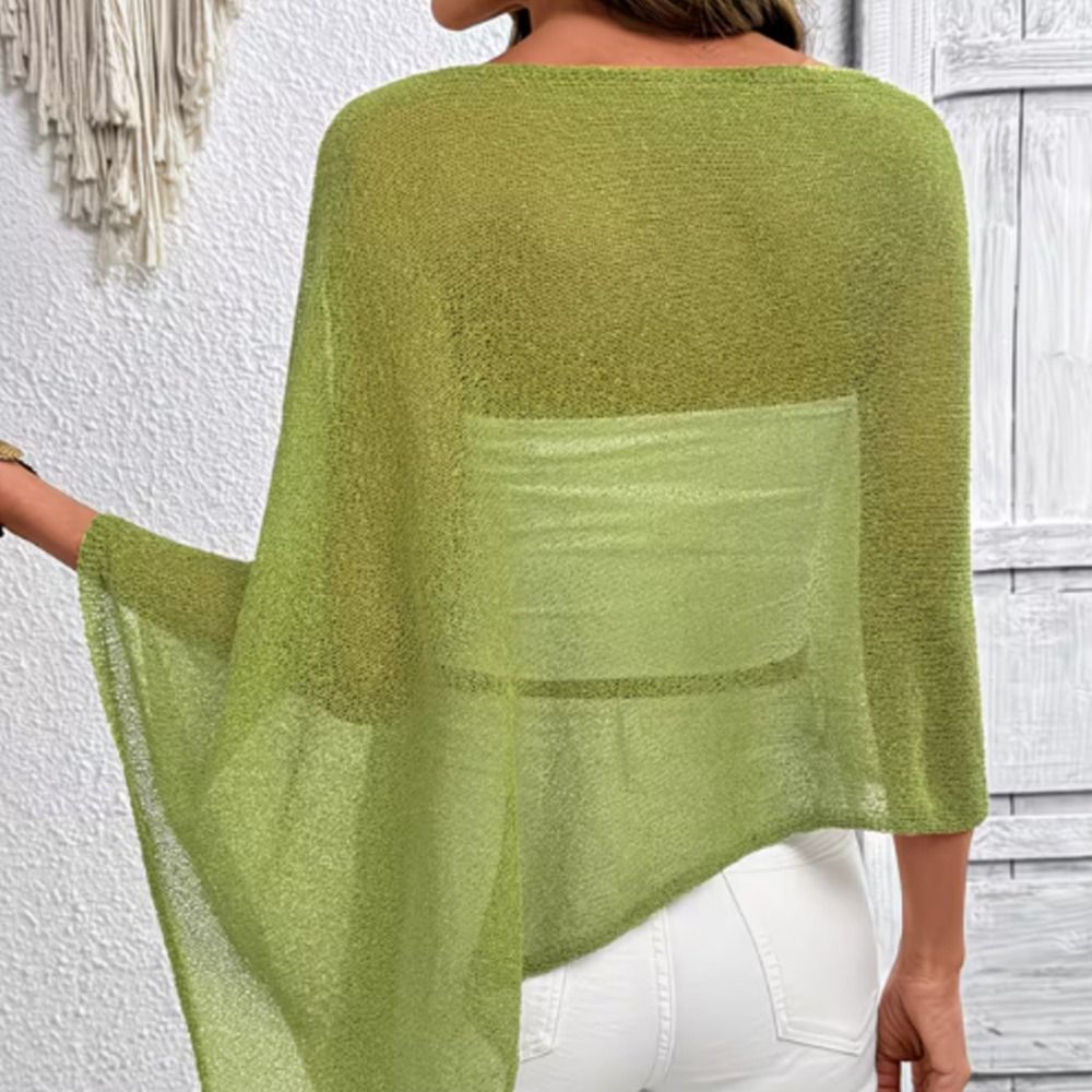 Stylish Off Shoulder Poncho To - Asymmetric Top Women recension och pris