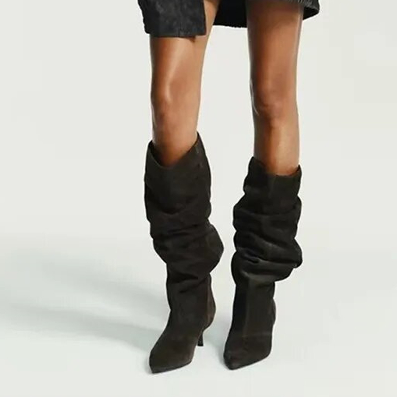 Liyke Runway Fashion Pleated S - Women'S Fashion Knee High Boots recension och pris