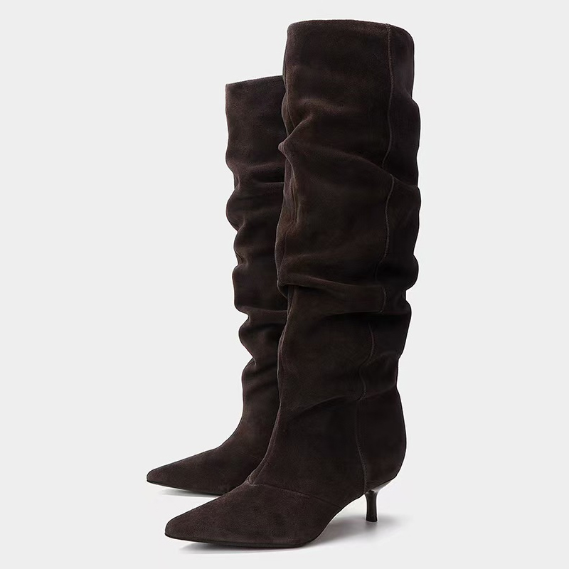 Liyke Runway Fashion Pleated S - Women'S Fashion Knee High Boots recension och pris