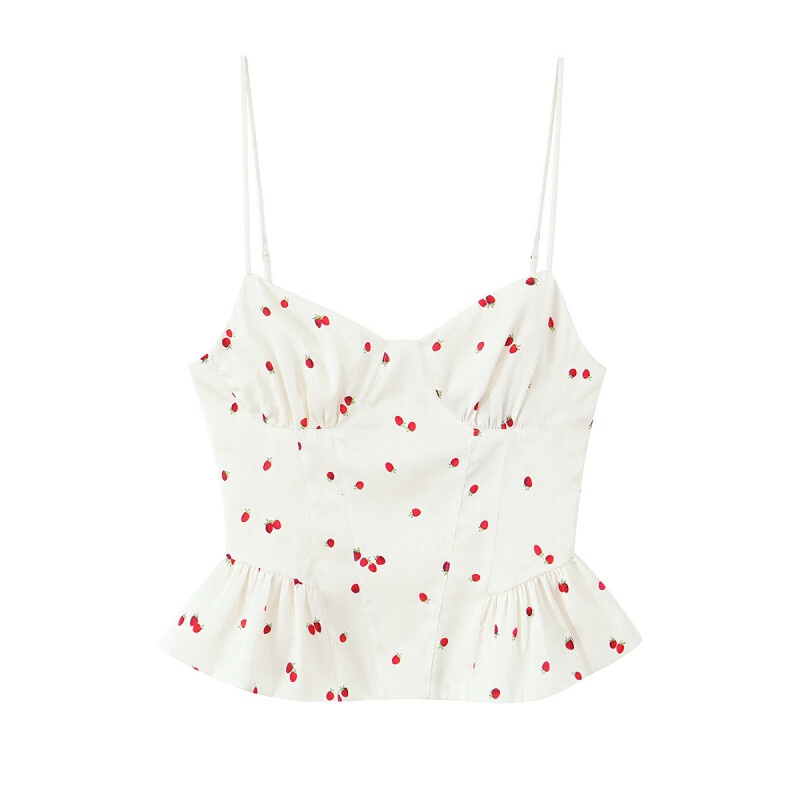 2026Women Summer Outfits Straw - V Neck Cami Top recension och pris