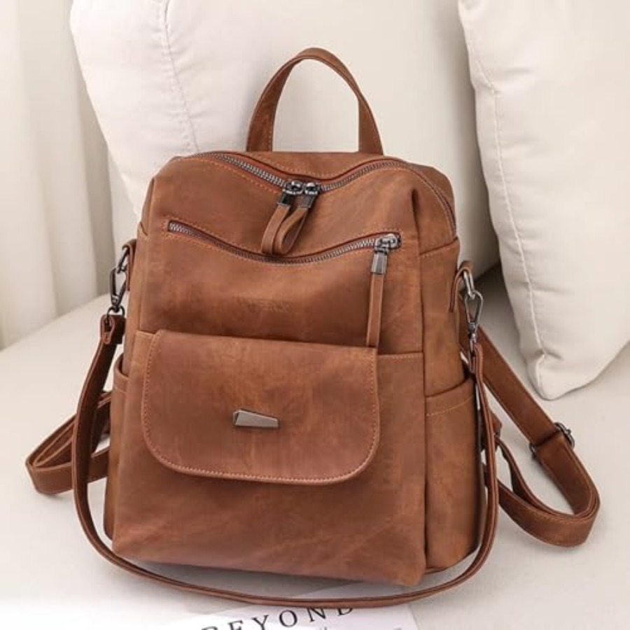 PU Leather Backpack Purse for  - Women Fashion Designers recension och pris